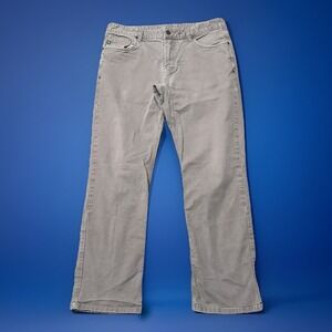 Stio Mens Gray Rivet Canvas Classic 5-Pocket Stretch Straight Leg Pants Size 36